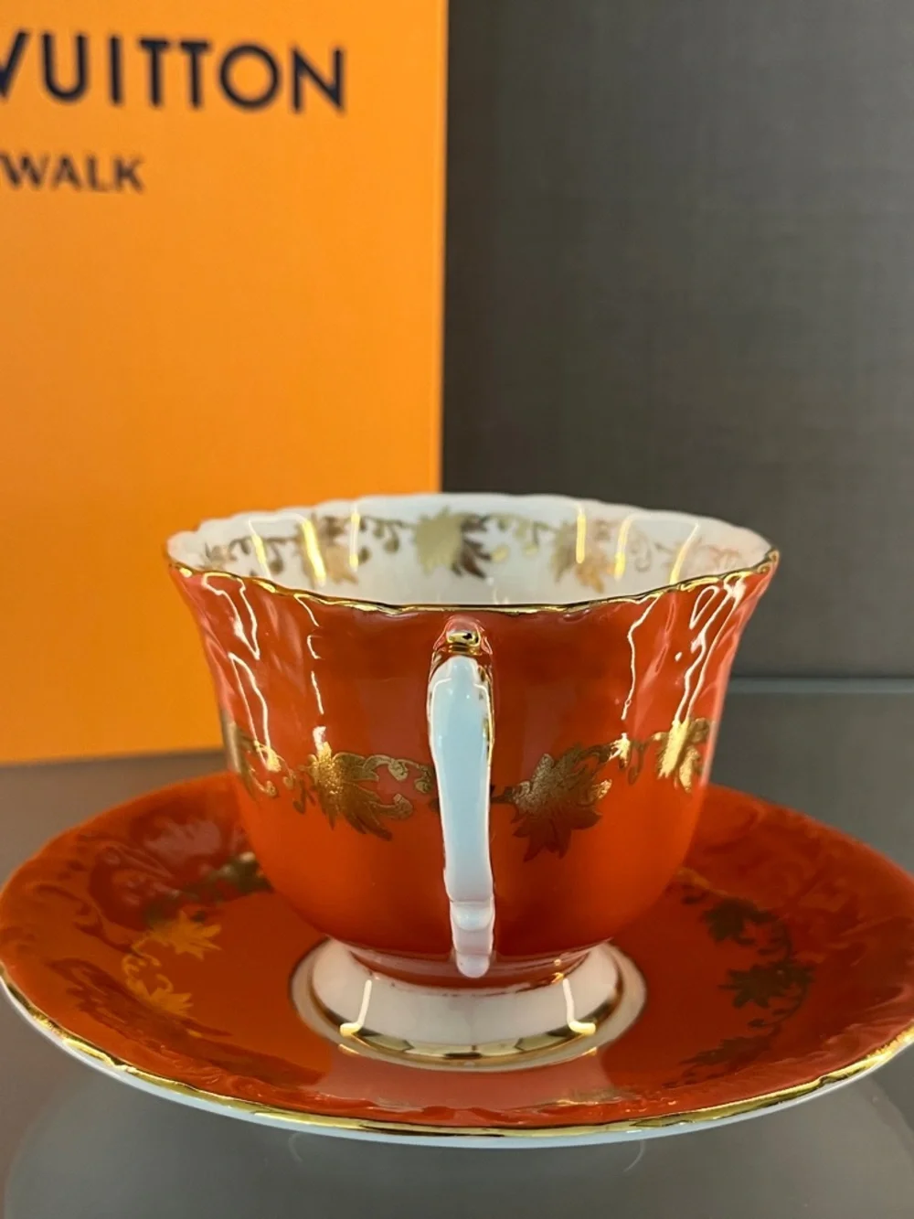 Aynsley Fine English Bone China Tea Cup in Pumpkin Spice. - Picture 6 of 9